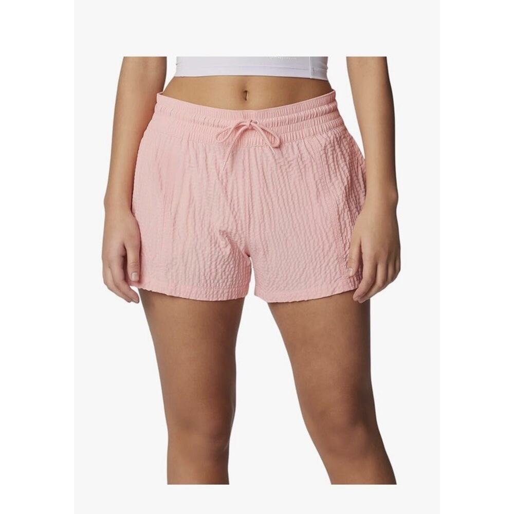 Columbia Women's Boundless Trek‎ Active Shorts Salmon Rose Size Small Athletic